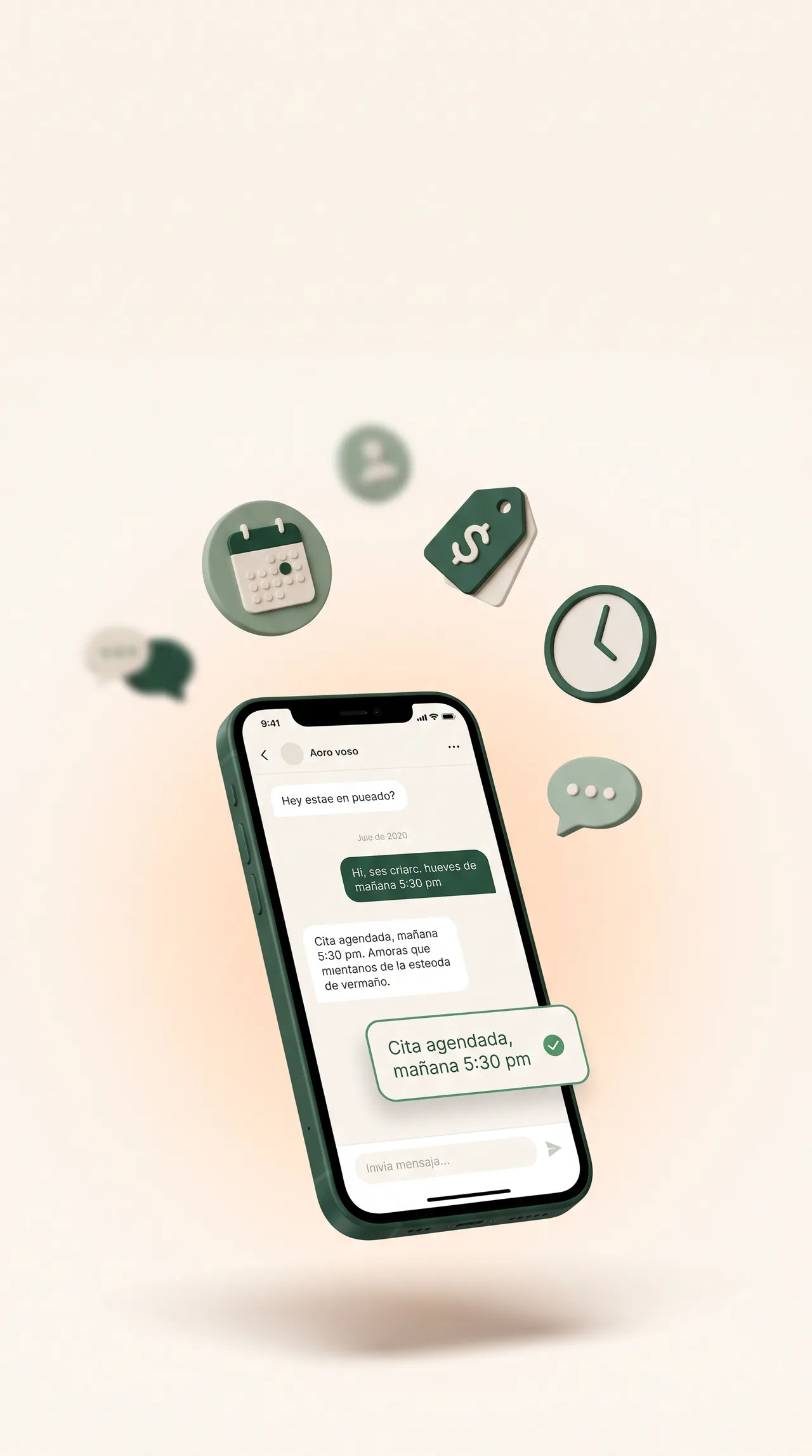 Atiende respondiendo mensajes desde un teléfono